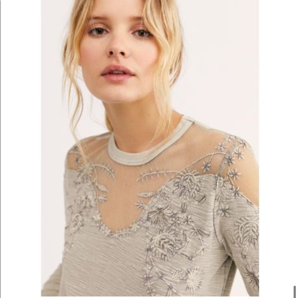 Free People Micha Tee in Gray - Picture 3 of 13